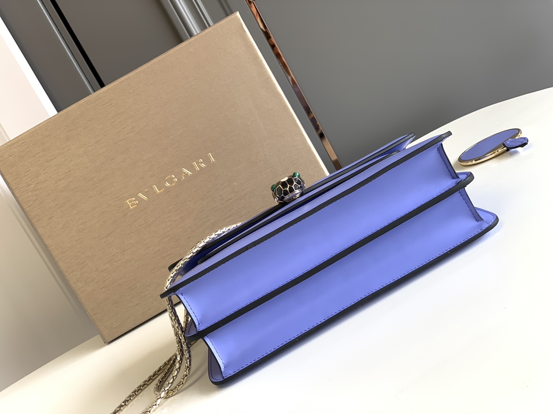 Bvlgari Serpenti Forever Medium Crossbody Bag Blue